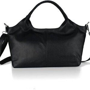 Laverapelle Women's Senna Genuine Leather Crossbody Top-Handle Shoulder Handbag,